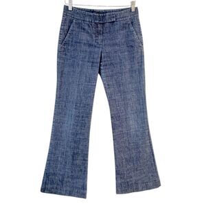 Theory Vintage Y2K Flare Low Rise Jeans Medium Wash Sz 4 Zip Stretch Made In USA